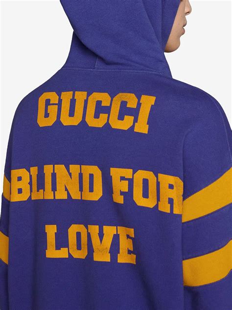 fake gucci blind for love hoodie|gucci faux strap.